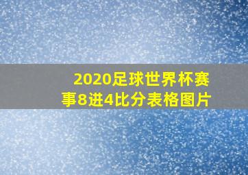 2020足球世界杯赛事8进4比分表格图片