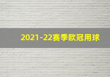 2021-22赛季欧冠用球