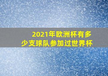 2021年欧洲杯有多少支球队参加过世界杯