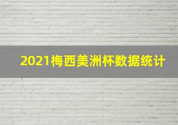 2021梅西美洲杯数据统计