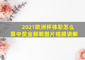 2021欧洲杯体彩怎么算中奖金额呢图片视频讲解