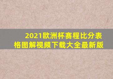 2021欧洲杯赛程比分表格图解视频下载大全最新版