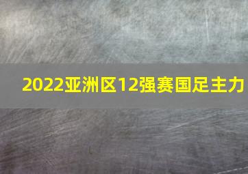 2022亚洲区12强赛国足主力