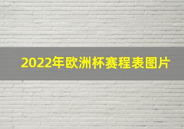 2022年欧洲杯赛程表图片