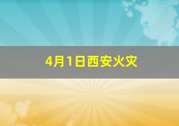 4月1日西安火灾