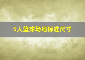 5人篮球场地标准尺寸