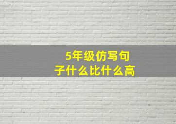 5年级仿写句子什么比什么高