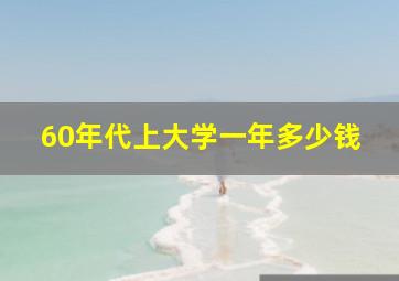 60年代上大学一年多少钱