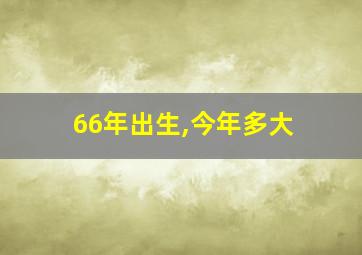 66年出生,今年多大