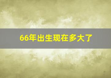 66年出生现在多大了