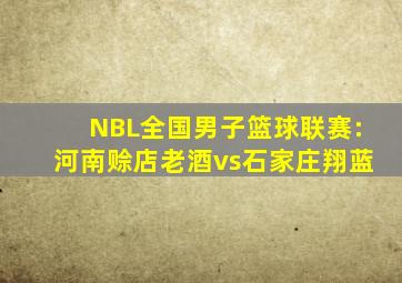 NBL全国男子篮球联赛:河南赊店老酒vs石家庄翔蓝