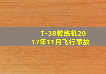 T-38教练机2017年11月飞行事故