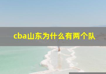 cba山东为什么有两个队