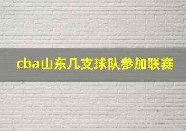 cba山东几支球队参加联赛