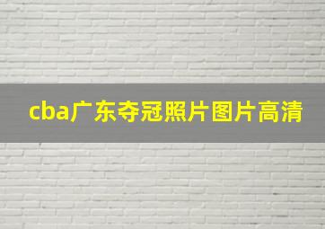 cba广东夺冠照片图片高清