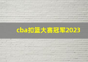 cba扣篮大赛冠军2023