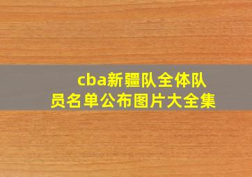 cba新疆队全体队员名单公布图片大全集