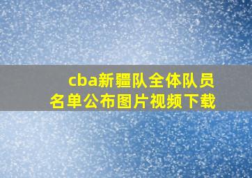 cba新疆队全体队员名单公布图片视频下载