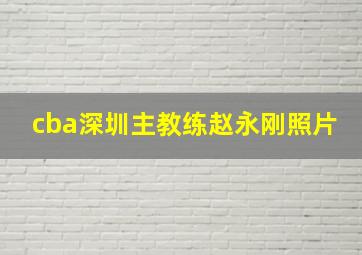 cba深圳主教练赵永刚照片