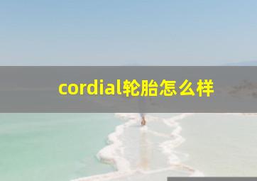 cordial轮胎怎么样