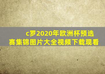 c罗2020年欧洲杯预选赛集锦图片大全视频下载观看