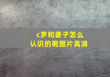 c罗和妻子怎么认识的呢图片高清