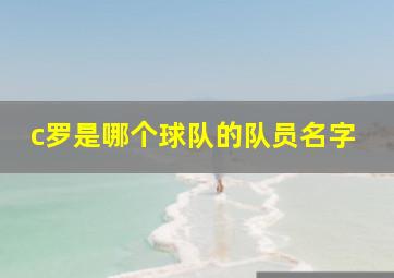 c罗是哪个球队的队员名字