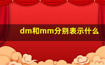 dm和mm分别表示什么