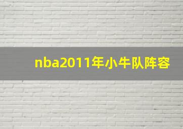 nba2011年小牛队阵容