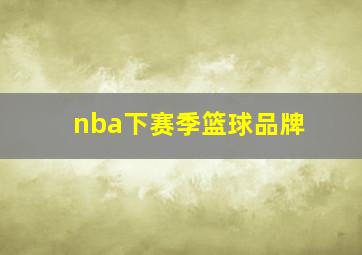 nba下赛季篮球品牌