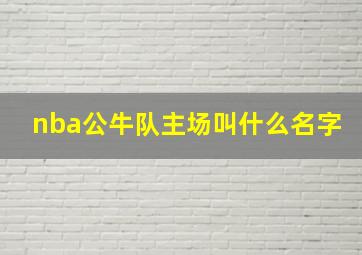 nba公牛队主场叫什么名字