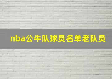 nba公牛队球员名单老队员