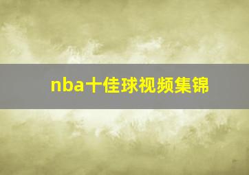 nba十佳球视频集锦