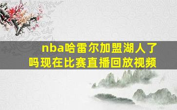 nba哈雷尔加盟湖人了吗现在比赛直播回放视频