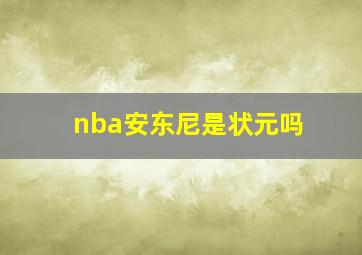 nba安东尼是状元吗