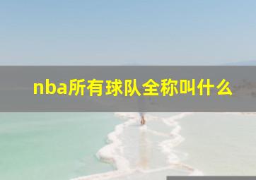 nba所有球队全称叫什么