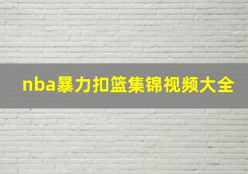 nba暴力扣篮集锦视频大全