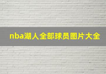 nba湖人全部球员图片大全