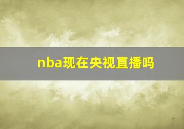 nba现在央视直播吗