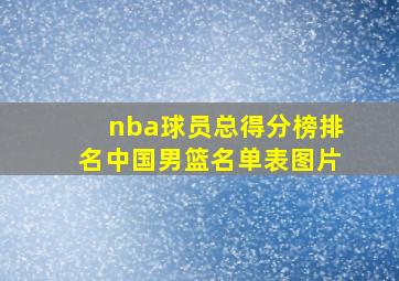 nba球员总得分榜排名中国男篮名单表图片