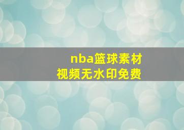 nba篮球素材视频无水印免费