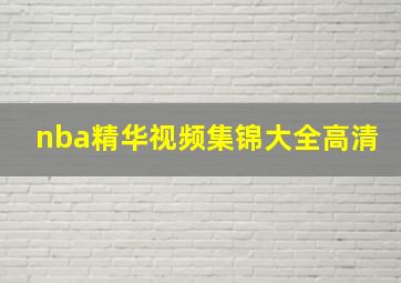 nba精华视频集锦大全高清