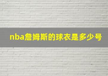 nba詹姆斯的球衣是多少号