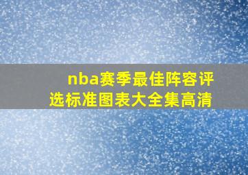 nba赛季最佳阵容评选标准图表大全集高清