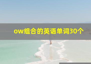 ow组合的英语单词30个