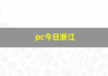 pc今日浙江