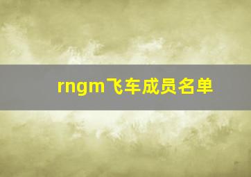 rngm飞车成员名单