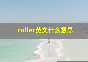 roller英文什么意思