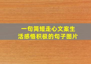 一句简短走心文案生活感悟积极的句子图片