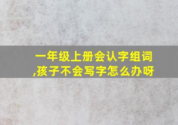 一年级上册会认字组词,孩子不会写字怎么办呀